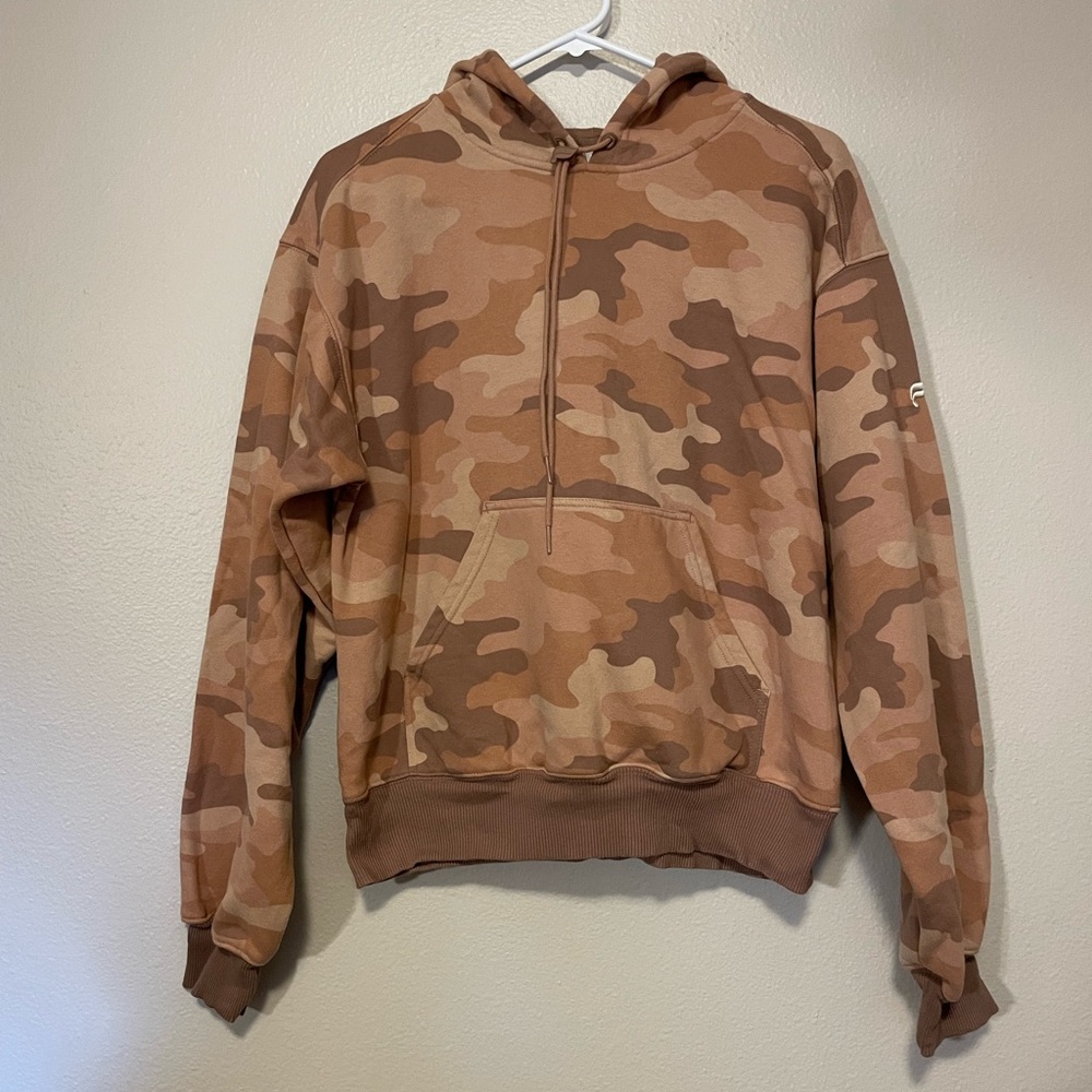 Fabletics camo hoodie brown size M